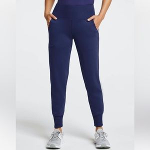 Jaanuu Navy Women’s Rib Band High-Waisted Jogger Size S